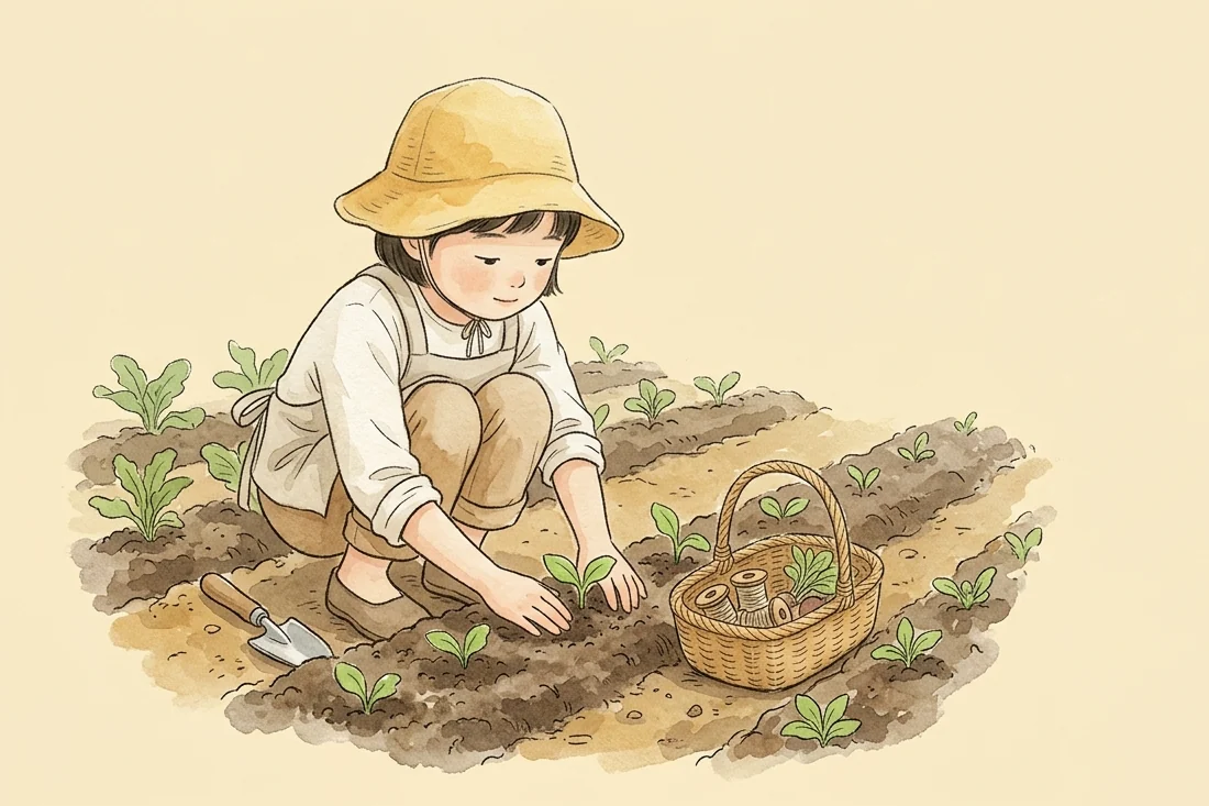 포근한 텃밭 정원사형 수채화